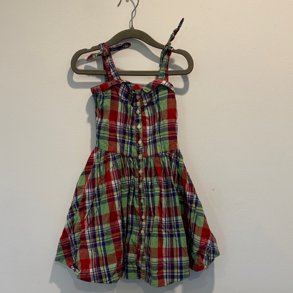 Ralph Lauren Kids Plaid Dress - Red, Green, and Blue